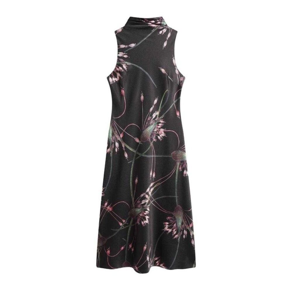 Ted Baker Womens/Ladies Anuta Printed Cowl Neck Midi Dress / Black